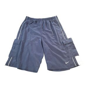 Nike The Athletic Department Cargo Shorts Men Sz XL Blue White Casual Athleisure